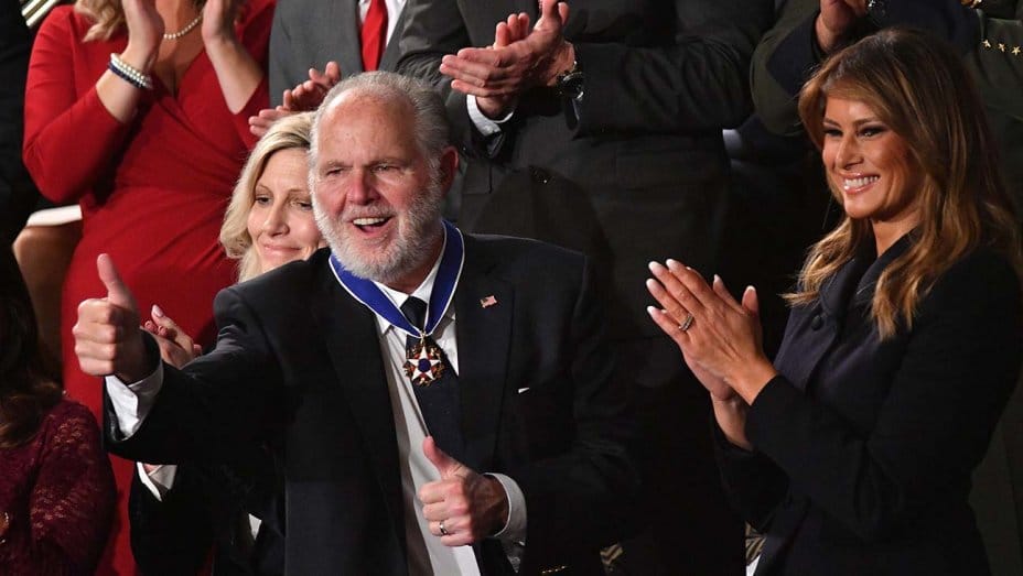 Rush Limbaugh Awarded Presidential Medal of Freedom During State of the Union Address