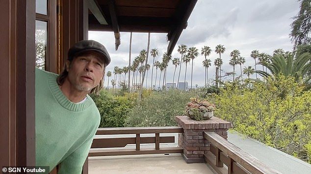 Brad Pitt Does the Weather from His House for John Krasinski’s Show “Some Good News”