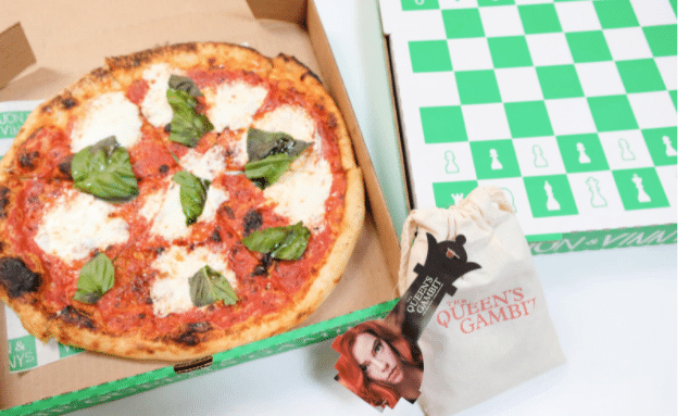 Netflix Partners With Jon & Vinny’s for ‘The Queens Gambit’-Themed Chess Pizza Boxes