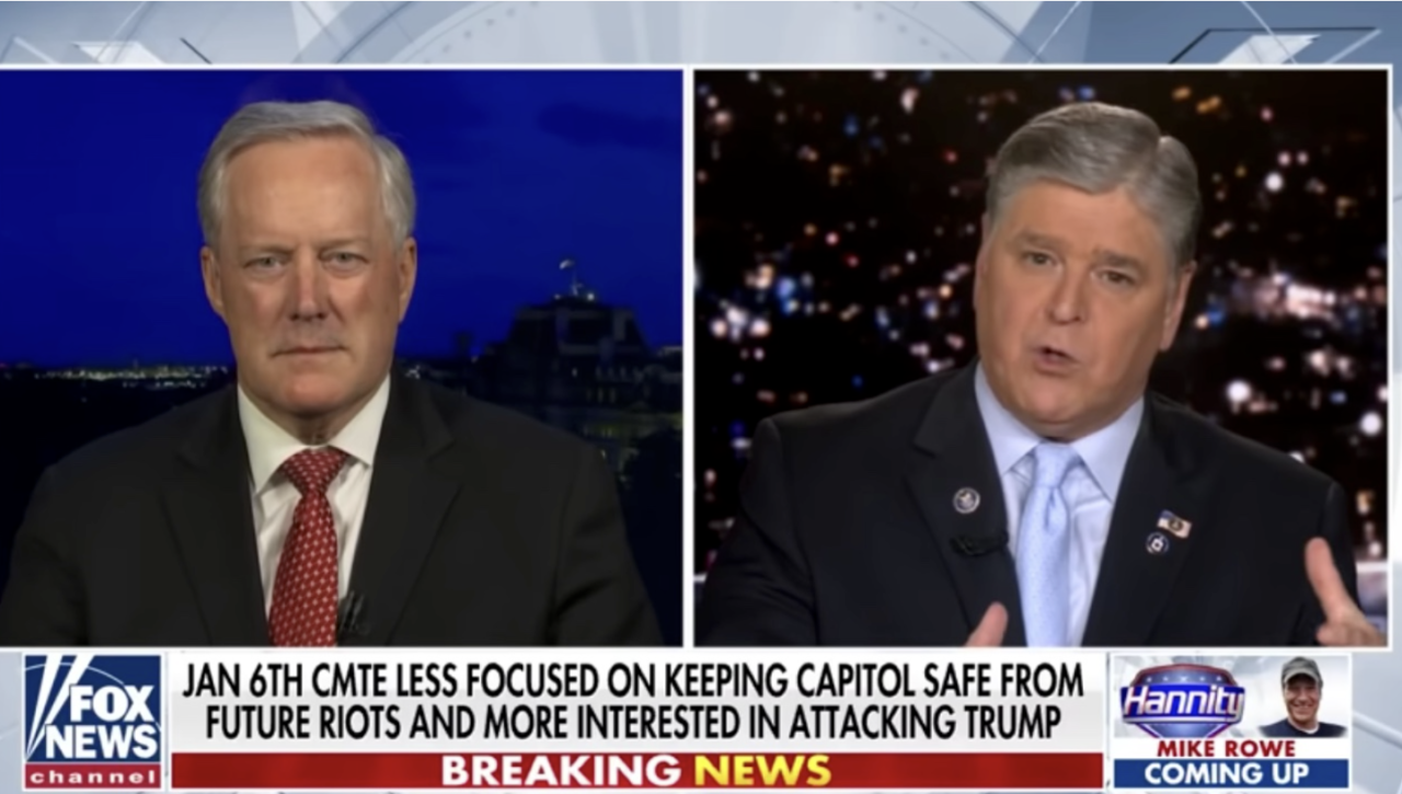 Texts Show Hannity and Meadows Discussing How 2020 Election Might Be Overturned