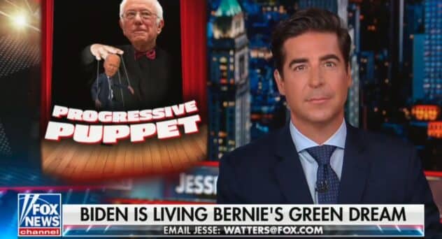 Jesse Watters Uses Trope About Jewish Puppet Masters to Claim Bernie Sanders Is Pulling Joe Biden’s Strings
