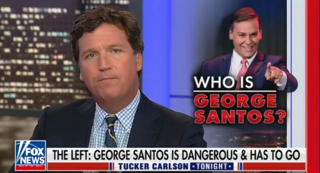 Tucker Carlson Ignores Virtually Every George Santos Lie to Say the Media Covers Him for Lying About Playing Volleyball